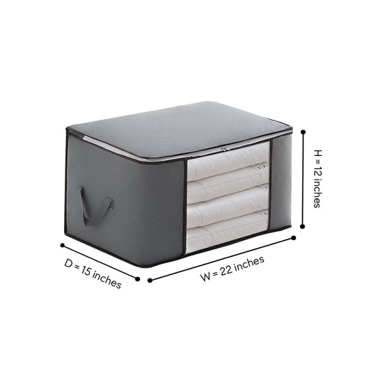 110 GSM Non-Woven Blankets & Clothes Storage Bag-Dyed Grey