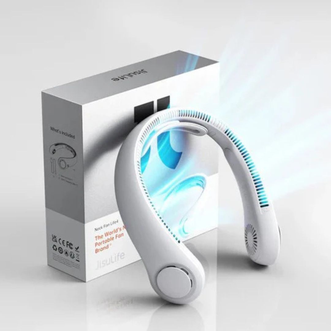 Bladeless Neck Fan – 360° Cooling