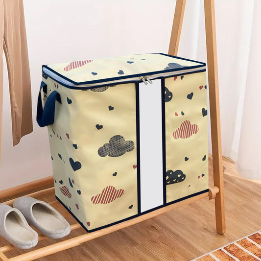 110 GSM Non Woven Storage Bag In Cute & Elegant Clouds Print