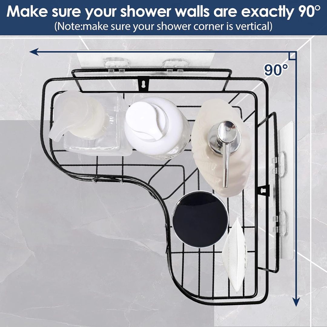 No-Drill Corner Shelf – Bathroom & Kitchen