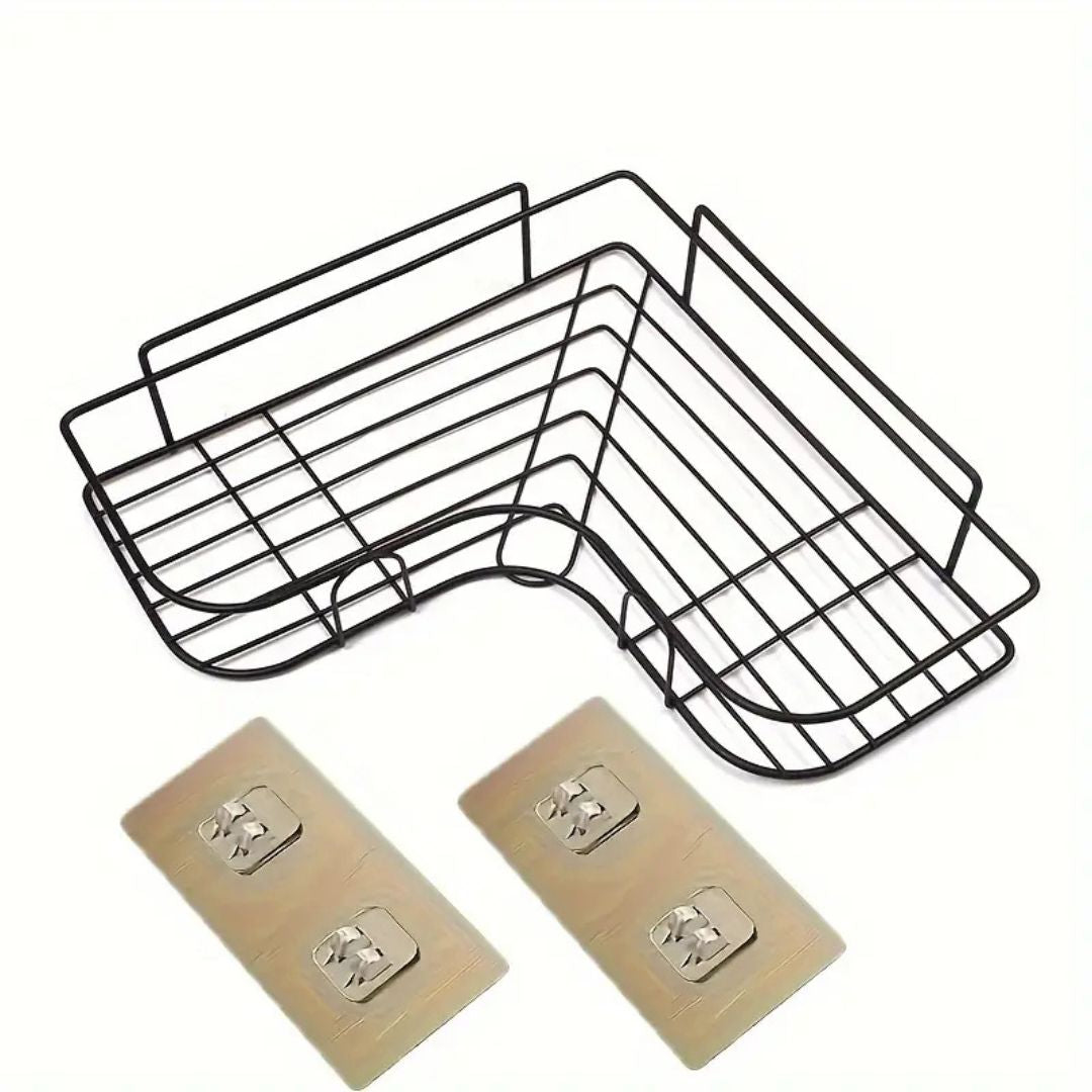 No-Drill Corner Shelf – Bathroom & Kitchen