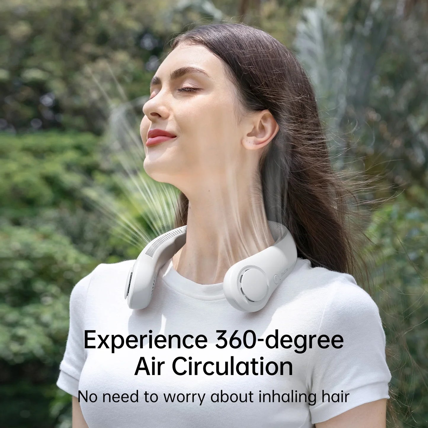 Bladeless Neck Fan – 360° Cooling