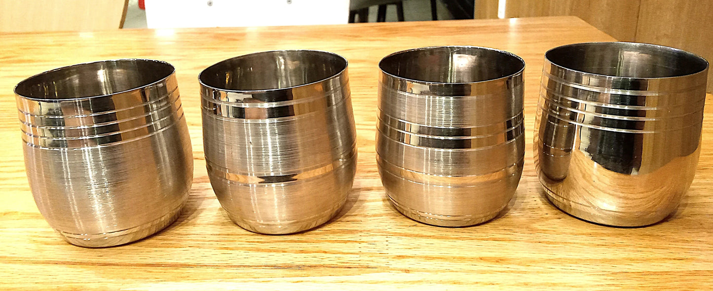 Royal Sip – Stainless Steel Glasses – 400ml (Unbreakable)