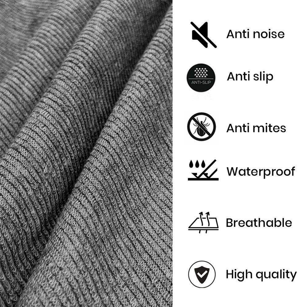 Jointless Recommended Premium & Export Quality Terry Cotton 100% Waterproof Fitted Style Mattress Protector- Grey Color