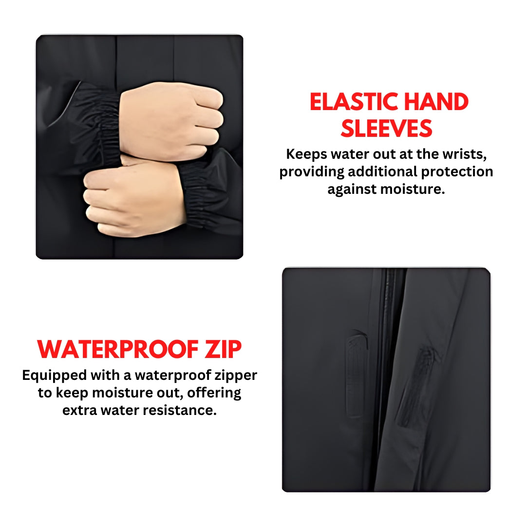 “Complete Waterproof Rain Suit — Stay Dry in Heavy Rains 💦”