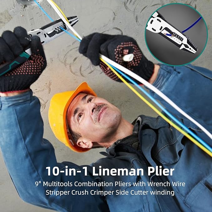 15 IN 1 Wire Stripper Tool,Wire Strippers,Cable Cutters,CR-V Multifunctional