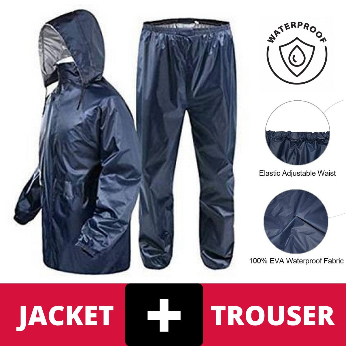 “Complete Waterproof Rain Suit — Stay Dry in Heavy Rains 💦”