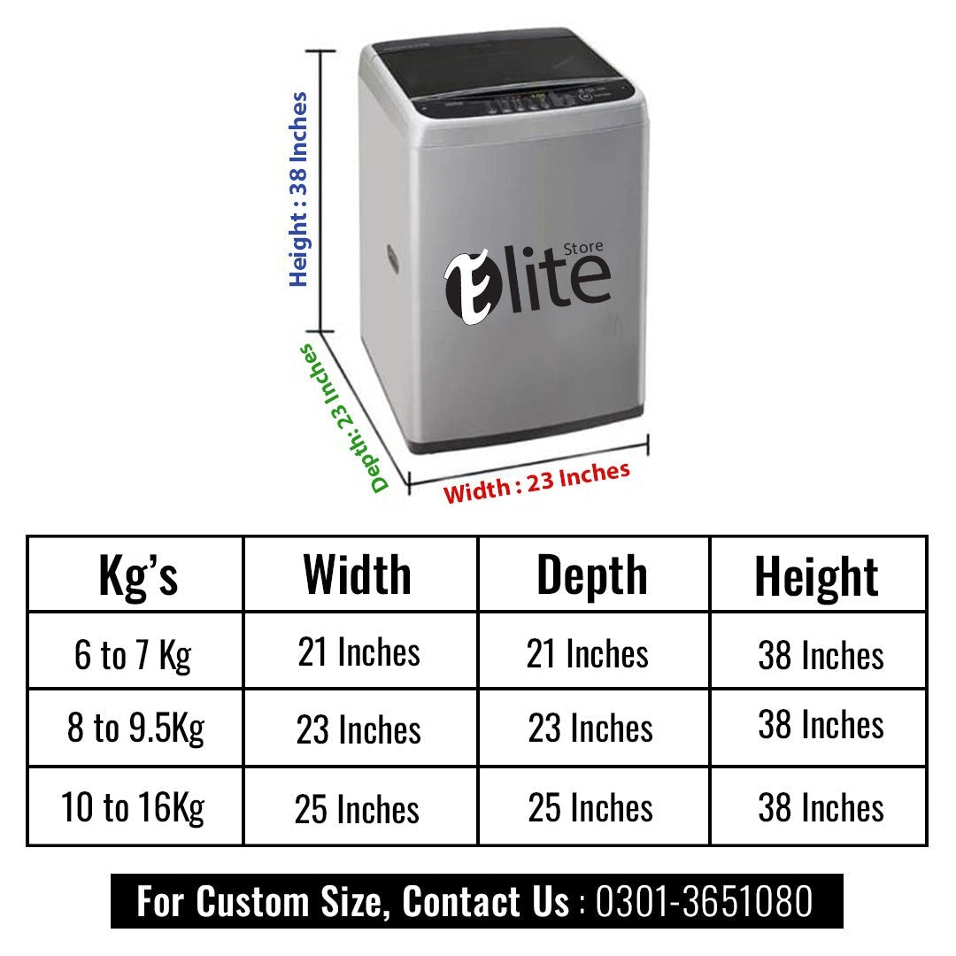 100% Waterproof Top Loaded Washing Machine Cover-Extra Protection (All Colors)