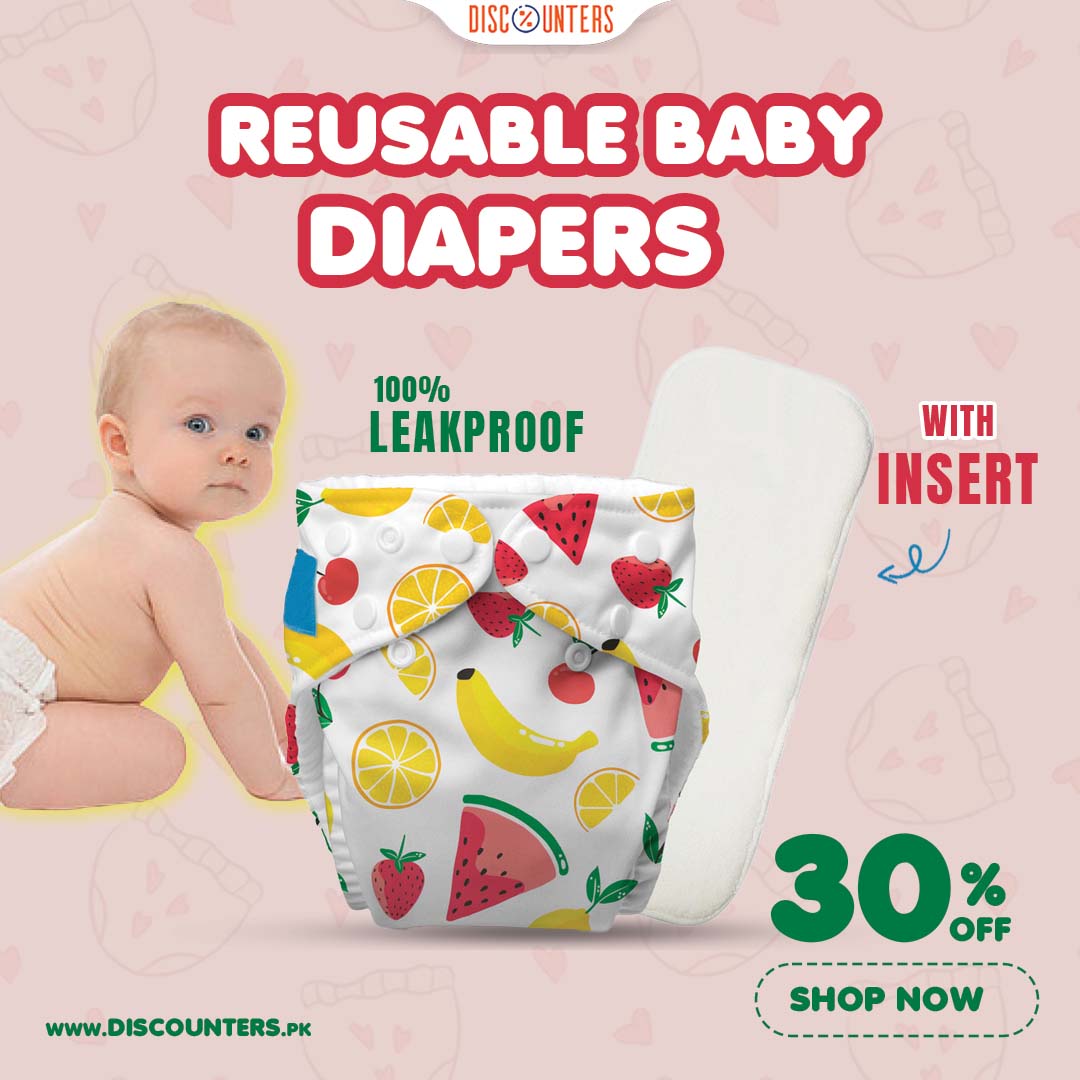 Kids' Free Size Reusable Cloth Diaper + Insert (0-36 Month)