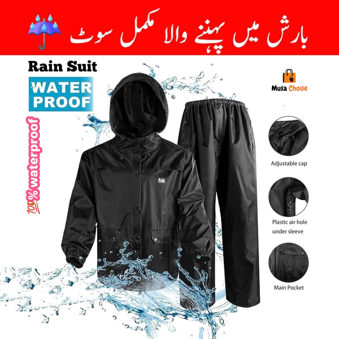 Premium Waterproof Raincoat – 2-Piece Set