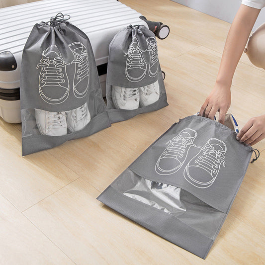Non-Woven Dustproof Drawstring Bag / Travel Shoe Storage Pouches